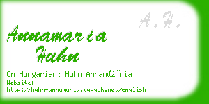 annamaria huhn business card